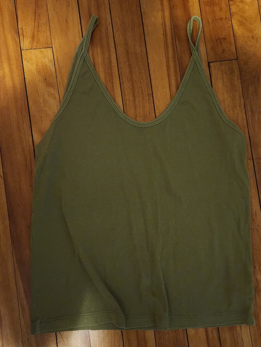 Universal Thread Olive Ribbed Tank Top - Picture 2 of 4